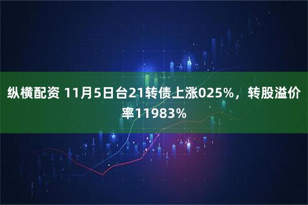 纵横配资 11月5日台21转债上涨025%，转股溢价率11983%